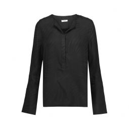 Kenley washed silk-jacquard blouse