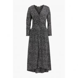 Printed cupro-blend crepe de chine midi dress