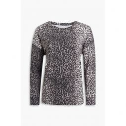 Leopard-print jersey sweater