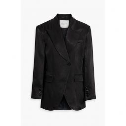 Arc double-breasted satin-twill blazer