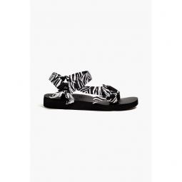Trekky zebra-print canvas sandals