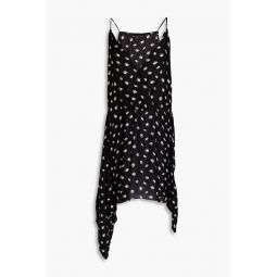 Sally wrap-effect printed mousseline mini dress