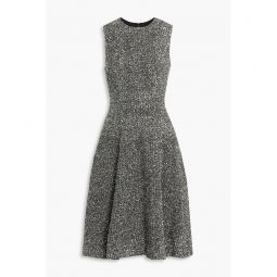 Metallic boucle-knit dress