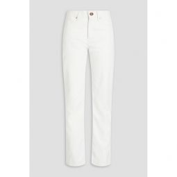 Charles leather straight-leg pants