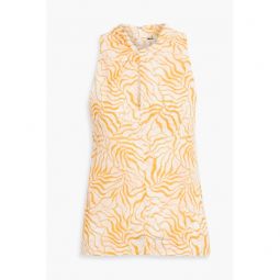 Maraloma twist-front printed cotton-mousseline top