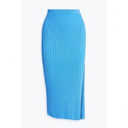 Rhea ribbed-knit midi skirt