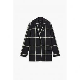 Verria checked satin blazer