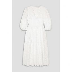 Broderie anglaise cotton-blend midi dress