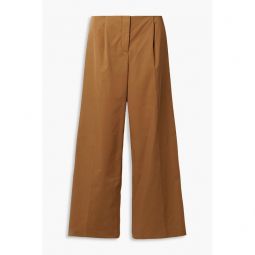 Leila embroidered woven wide-leg pants