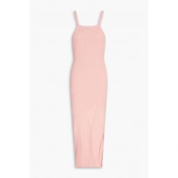 Ribbed-knit midi dress