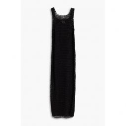 Shali crocheted linen maxi dress