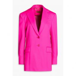 Wool-blend twill blazer