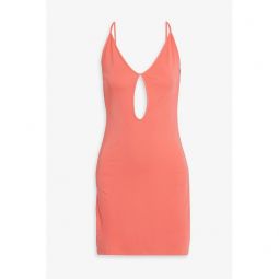 Open-back cutout stretch-jersey mini dress