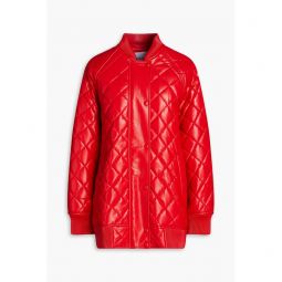 Estelle oversized quilted faux leather jacket