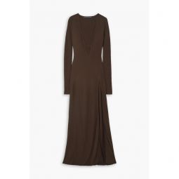 Cutout jersey maxi dress