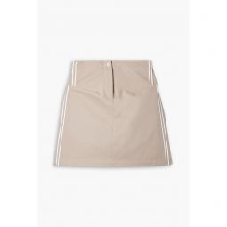 Team striped cotton-twill mini skirt