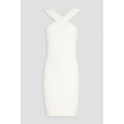 Ribbed-knit mini dress
