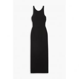 Cutout ribbed stretch-cotton maxi dress
