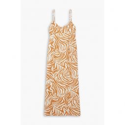 Beca zebra-print crepe maxi dress