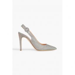 Diana iridescent lame slingback pumps
