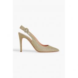 Diana lame slingback pumps