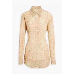 Printed cotton-gauze shirt