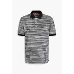 Space-dyed cotton-pique polo shirt