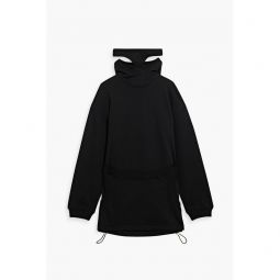 Oversized layered French cotton-terry hoodie