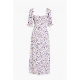 Montenegro ruffle-trimmed floral-print crepe midi dress
