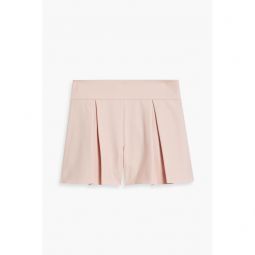Pleated crepe shorts