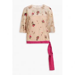 Embroidered point despirit blouse