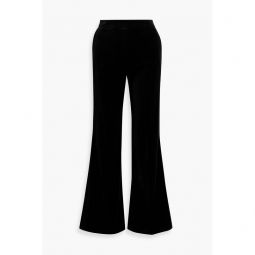 Felicity cotton-blend velvet flared pants
