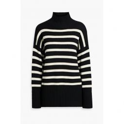 Sophie striped merino wool turtleneck sweater