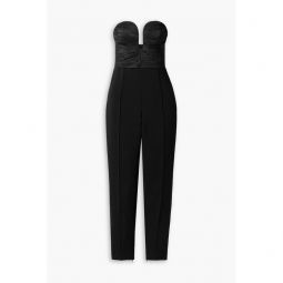 Strapless crepe, taffeta and tulle jumpsuit