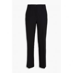 Twill straight-leg pants