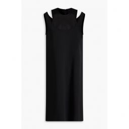 Cutout crepe mini dress