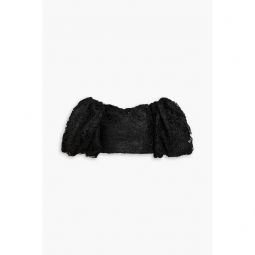 Patina off-the-shoulder embellished taffeta top