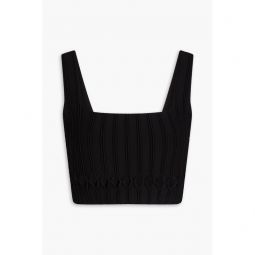 Ney cropped cutout ribbed-knit top