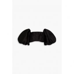 Eugene off-the-shoulder cropped linen-blend top