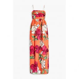 Monument floral-print linen-blend maxi dress