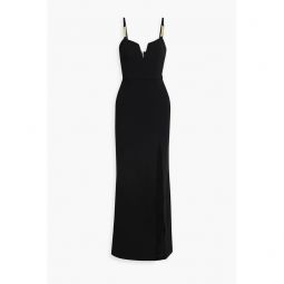 Piero chain-trimmed crepe gown