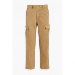 Cotton-twill straight-leg pants