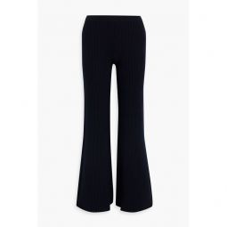 Nada ribbed cashmere and silk-blend flared pants