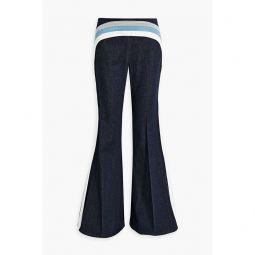 Nautilus striped flared high-rise flared jeans