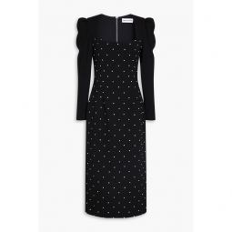 After Hours embellished crepe midi dress