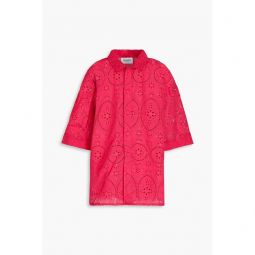 Isma broderie anglaise cotton-blend shirt