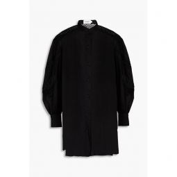 Marian lace-trimmed cotton-voile blouse