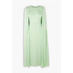 Beckett cape-effect satin-crepe midi dress