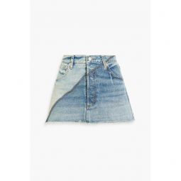 Gemini zip-detailed denim mini skirt
