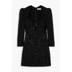 Marie cutout embellished cady mini dress